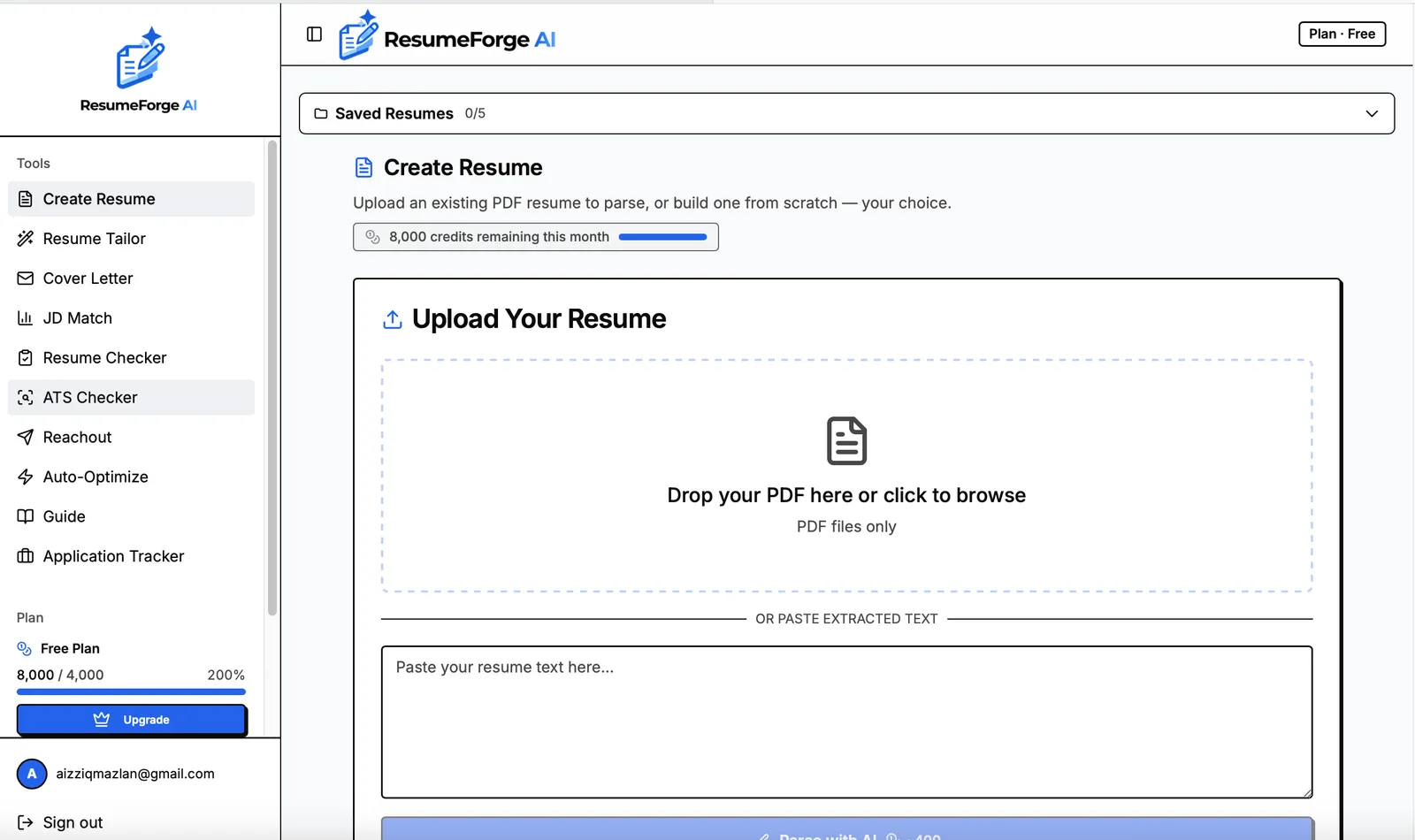 ResumeForge AI product preview